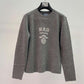 Autumn and Winter Letter Jacquard Loose Round Neck Casual Short Cardigan Women's Sweater