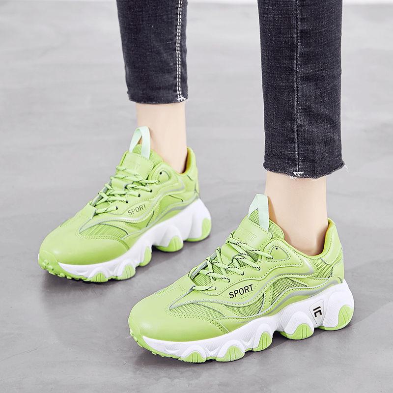 Spring Women's Shoes Sports Shoes Female Students Korean Version of The Ins Super Fire Daddy Shoes Running Casual Shoes
