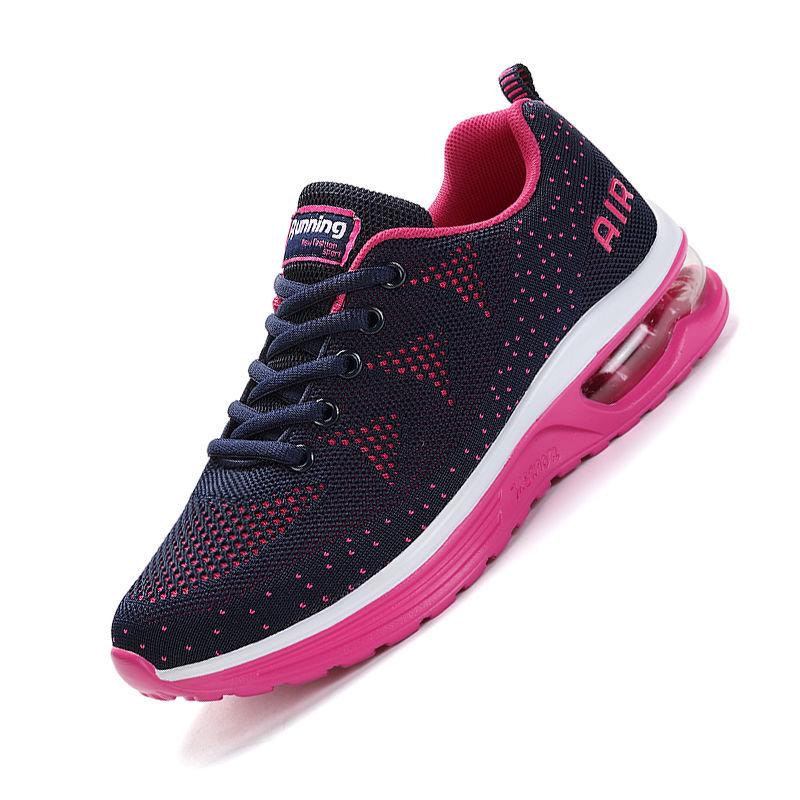 Summer Sports Shoes Female Students Air Cushion Shoes Women Breathable Mesh Large Size Casual Running Shoes