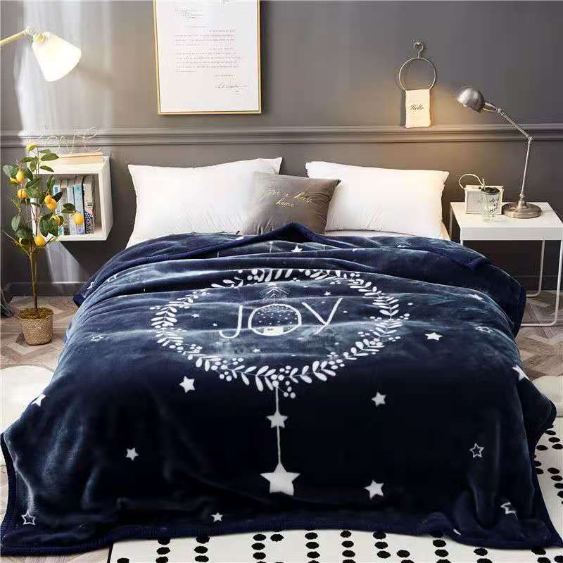 Blanket Quilt Thicken Warm Winter Double Single Double Cover Blanket Sheet Coral Fleece Blanket Warm Breathable Thicken Blanket