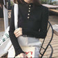 Pofulove Fungus Half Turtleneck Sweater Women's Beaded Bottoming Shirt Pullover Sweater Women's Slim