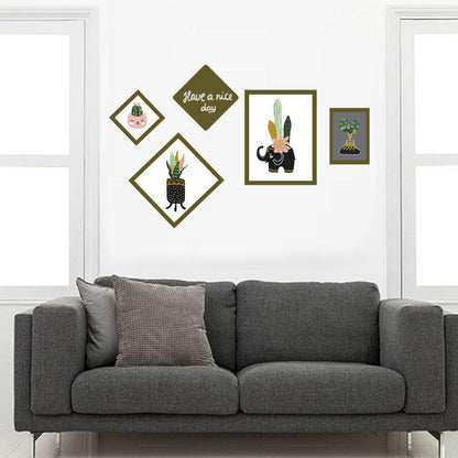 [sticker ]Cartoon Animal Diy Picture Murals Wall Stickers Home Decor Living Room Bedroom Kitchen Ar