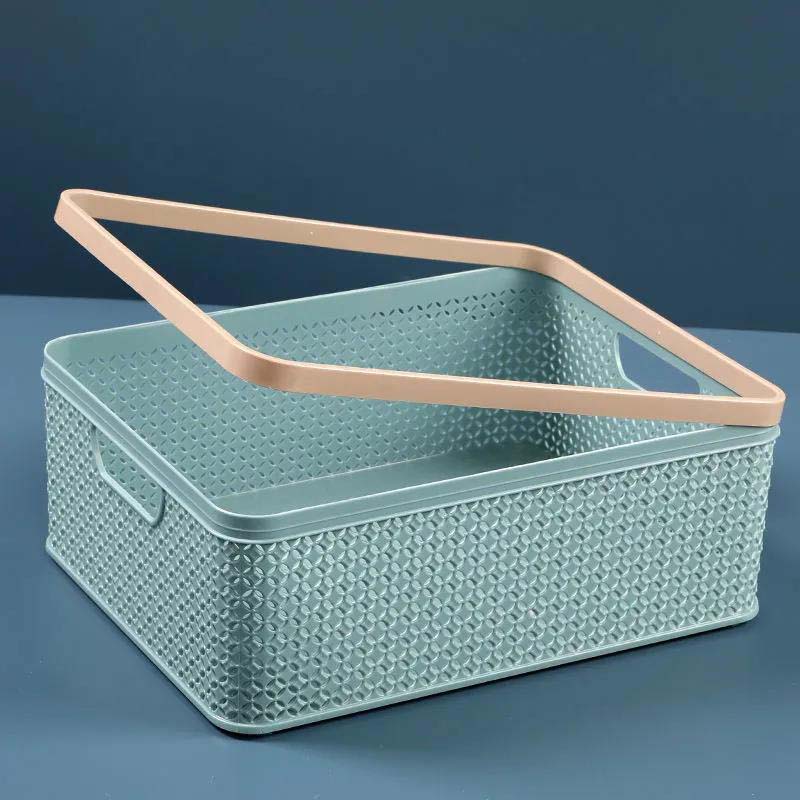Rectangular Storage Box Multi-purpose Finishing Storage Basket Bathroom Kitchen Goods Storage Box