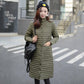 Women's Solid Color Down Jacket Mid-length Down Jacket Winter Korean Style Loose Coat Warm Stand-collar Down Jacket Quilted Jacket