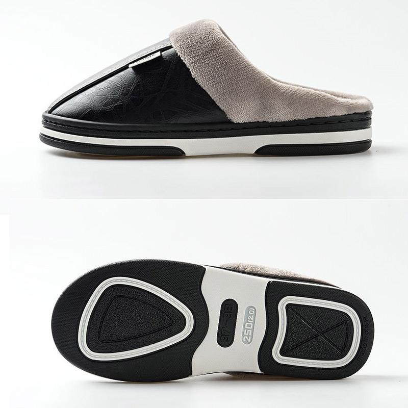 Winter Men's Large Size Thick-soled Non-slip Indoor Warm Cotton Slippers