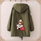 Plus Size Women's Winter Western Style Loose Age Reduction Fashion Plus Velvet Thick Windbreaker Jacket Women