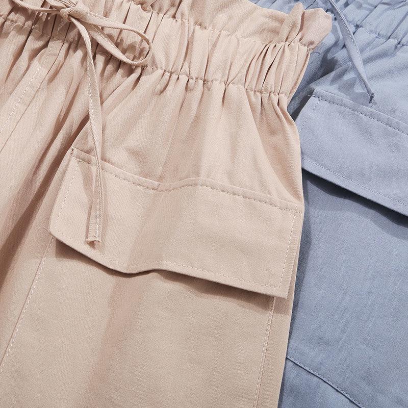 Casual Solid A-line Cotton Midi Skirts Women 2020 Summer Long Black Skirts Womens Pocket Elastic Waist Womens Skirts Female