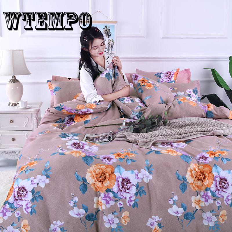 Sheet Pillowcase Duvet Cover Set Print Bedding Sets
