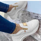 Spring Black Wedges Sneakers Platform Women Shoes Thick Bottom Fashion Zipper Non-slip Casual Korean Women's Vulcanized Shoes