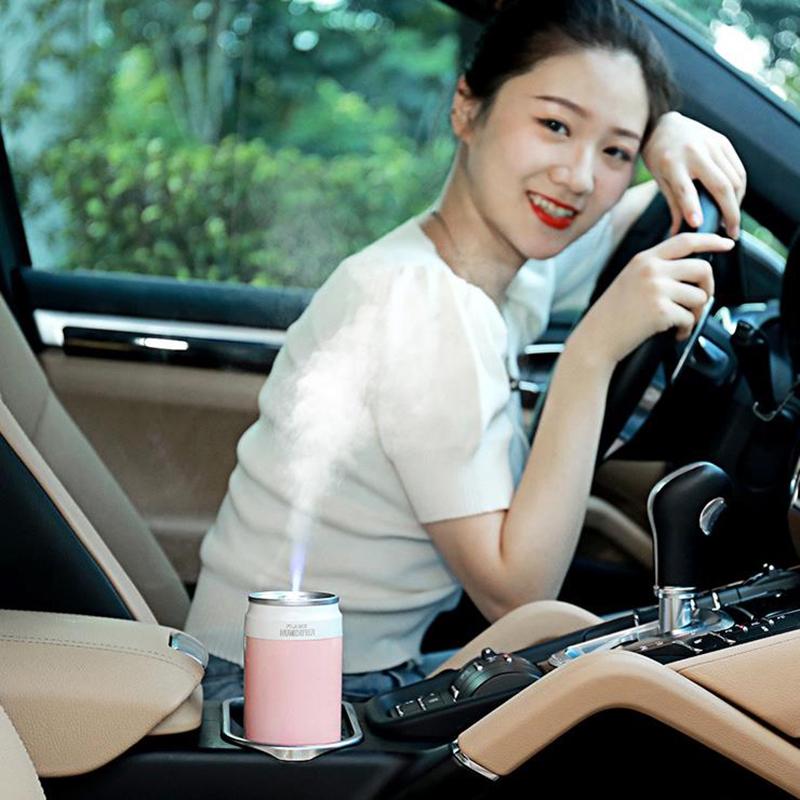 240ml Cans Indoor Air Humidifier Car Mini Sprayer USB Aroma Diffuser Mute Air Purifier