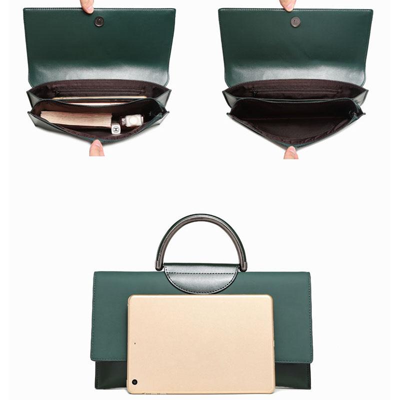 Cowhide Women Shoulder Messenger Bags Casual Female Crossbody Bags Portable  Multi-Layer Large Capacity Handbag