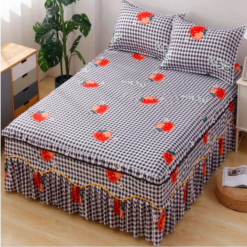 Lace Edge Princess Wind Mattress Cover Lace Mattress Protector Non-slip Elastic Double Mattress Cover