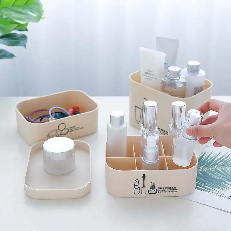 Surrural Storage Box Desktop Plastic Box Bathroom Cosmetics Finishing Box Kitchen Storage Box Snack Storage Basket