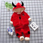 Boy's Autumn and Winter Plus Velvet Padded Cotton Three-piece Suit Baby Little Baby Warm Solid Color Fashion Cute Hooded Sweater Cotton Suit