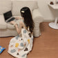 Cute Girls Women's Summer Dress Printing Knee-length Daily Wear Nightdress Pajamas