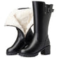 Genuine Leather Footwear Women Ankle Boots Rubber Riding Feminine Shoes Women's High Heels Booties
