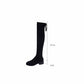 Over-the-knee Boots Women 3cm Suede Flat Bottom and Velvet Lace-up Boots High Boots Knight Boots Women Comfortable