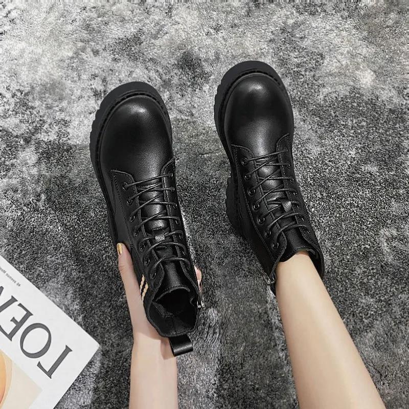 Women's Platform Ankle Boots Autumn and Winter Plus Velvet Plus Velvet Warm and Comfortable Martin Boots