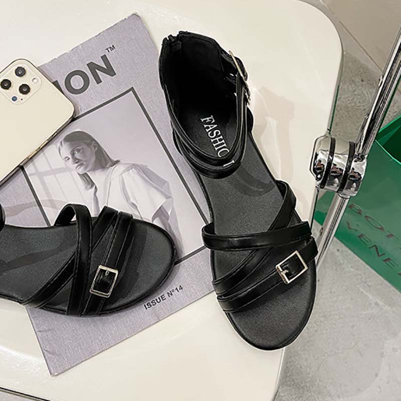 Female Summer All-match Student Fairy Style Flat Shoes Rome Shoes