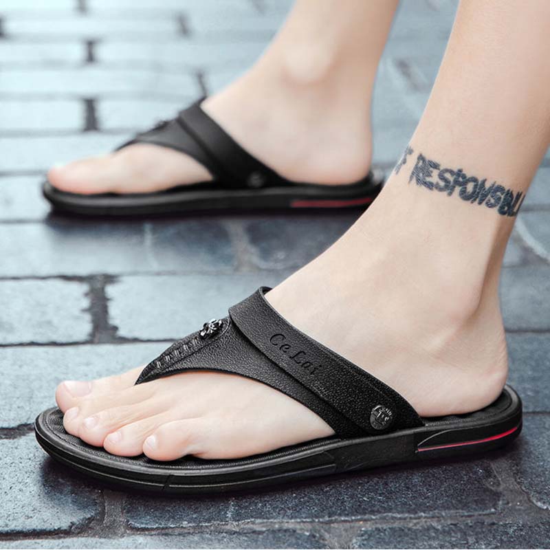 Sandals and Slippers Men's Summer Flip Flops Men's Non-slip Home Wear Men's Sandals Men's Korean Version of The Trend of Social Beach Shoes