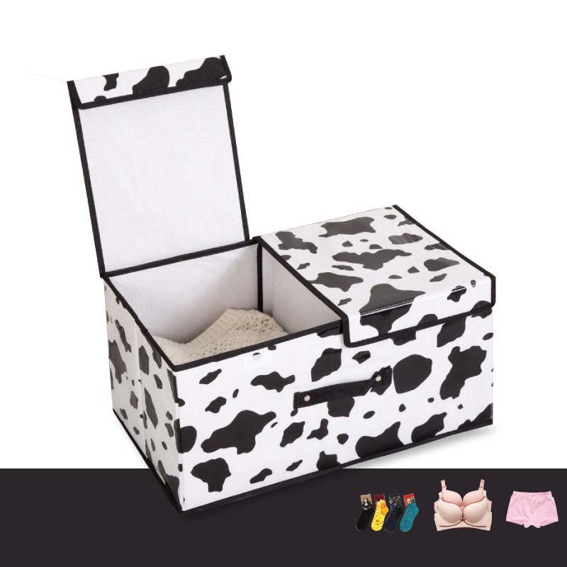Cloth Storage Box Double Cover Storage Box Foldable Underwear Socks Book Storage Box