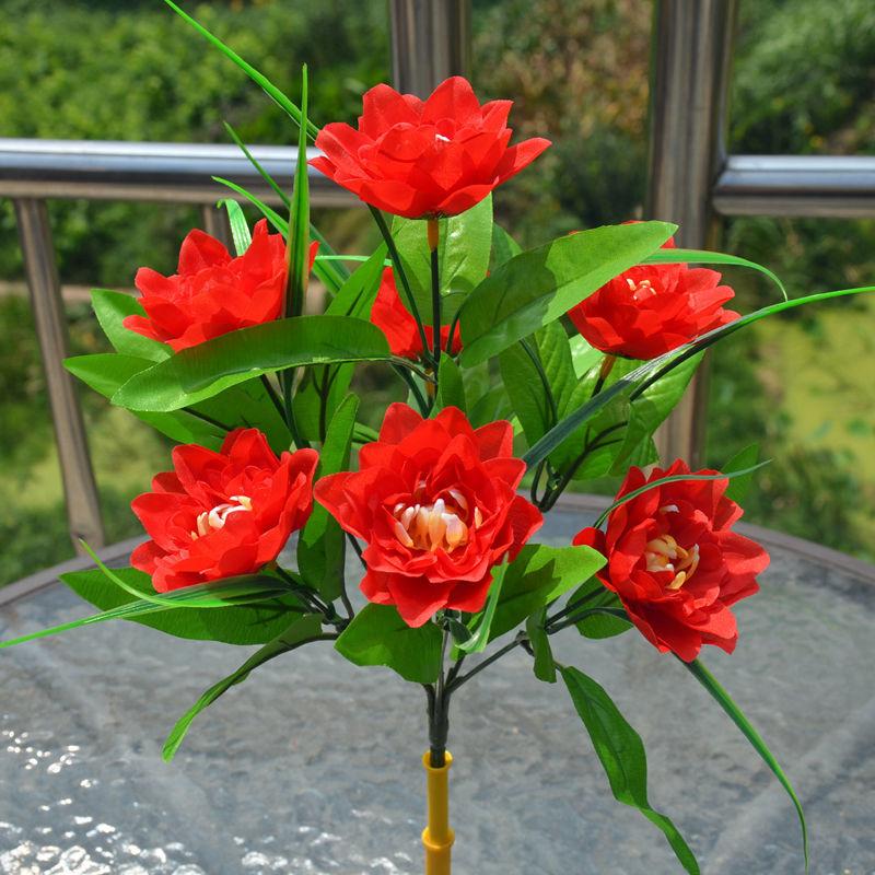 Simulation Rose Bouquet Set Plastic Flower Fake Flower Single Living Room Decoration Flower Silk Flower Dining Table Decoration Floral