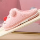 A Pair of Lovely Cotton Comfortable Flat Shoes Suitable for Autumn and Winter Home Design Full of Sense