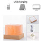 Himalayan Crystal Salt Table Lamp Mini Led Wooden Night Light Usb Desk Lamp Creative Bedside Lamp