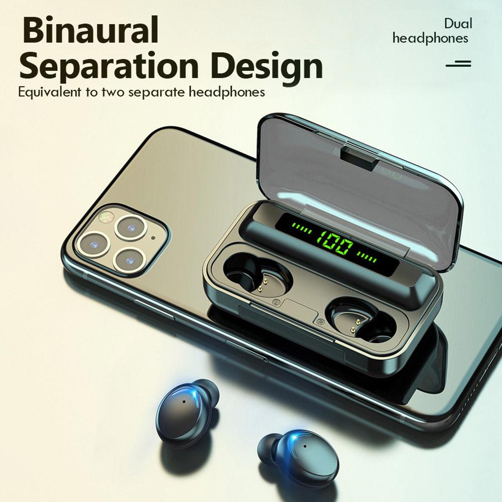 Bluetooth 5.0 Earphones 2200mAh Charging Box Wireless Headphone 9D Stereo Sports Waterproof Earbuds Headsets with Microphone