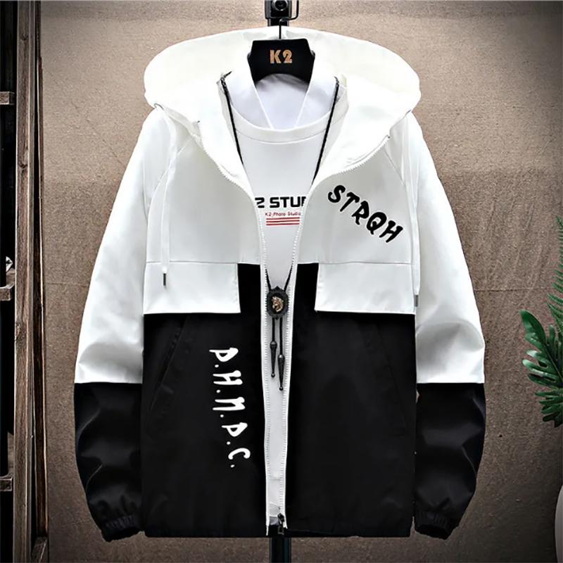 Autumn Men's Jacket Trend Workwear Jacket Youth Top Clothes Casual Hooded Gown