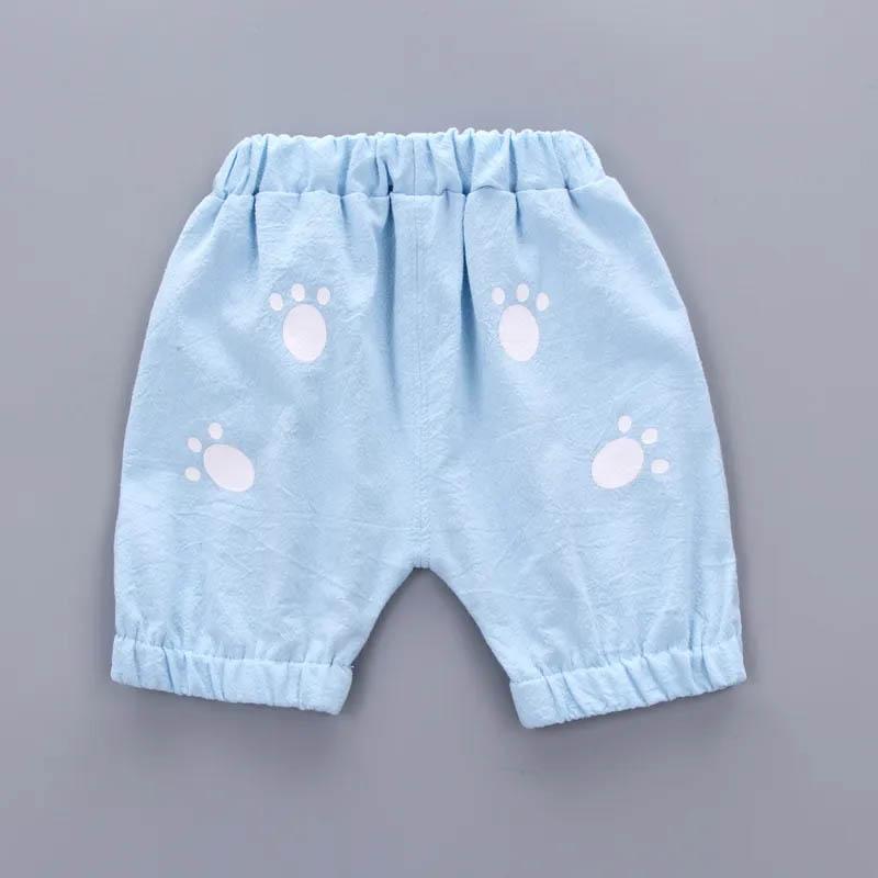 Baby Summer Short-sleeved Shorts Breathable Suit Cute Stitching Cartoon Like Baby Children's Outing Clothes Two-piece Set