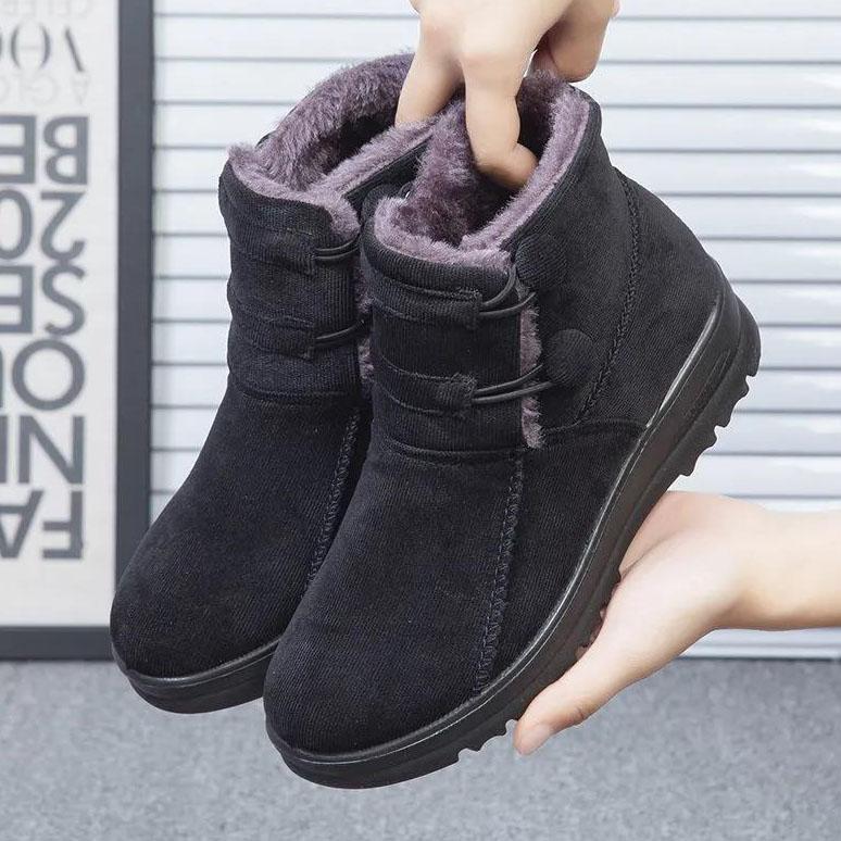 Women's Winter Cloth Shoes Plus Velvet Thick Warm Snow Boots Non-slip Wear-resistant Mother's Cotton Boots