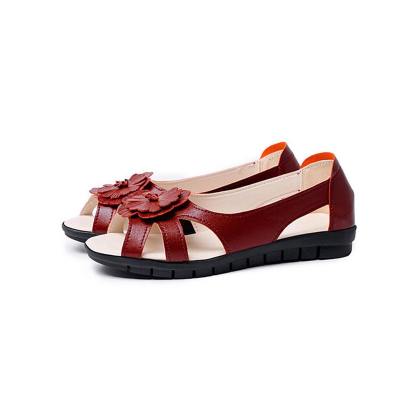 Flat Mother Sandals Women Comfortable All-match Dance Shoes Summer Soft Nurse Shoes Pregnant Women Shoes