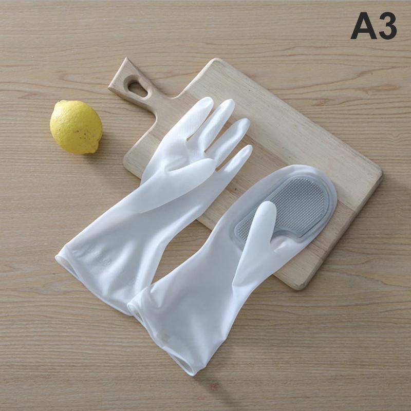2pc Magic Brush Dishwashing Gloves Dishwashing Artifact Female Waterproof Silicone Dishwashing Brush Durable