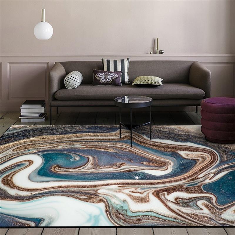 Modern Abstract Furniture Carpet Bedroom Living Room Kitchen Bedside Non-slip Carpet Floor Mat Door Mat