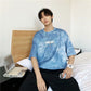 Tie-dye Gradient Color Short-sleeved T-shirt Summer Couples Men and Women Loose Students All-match Half-sleeved