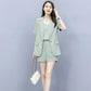 Suit Shorts Suit Women's Casual Temperament Three-piece Suit Short-sleeved Suit Jacket Shorts Suit Lining Casual Work Wear