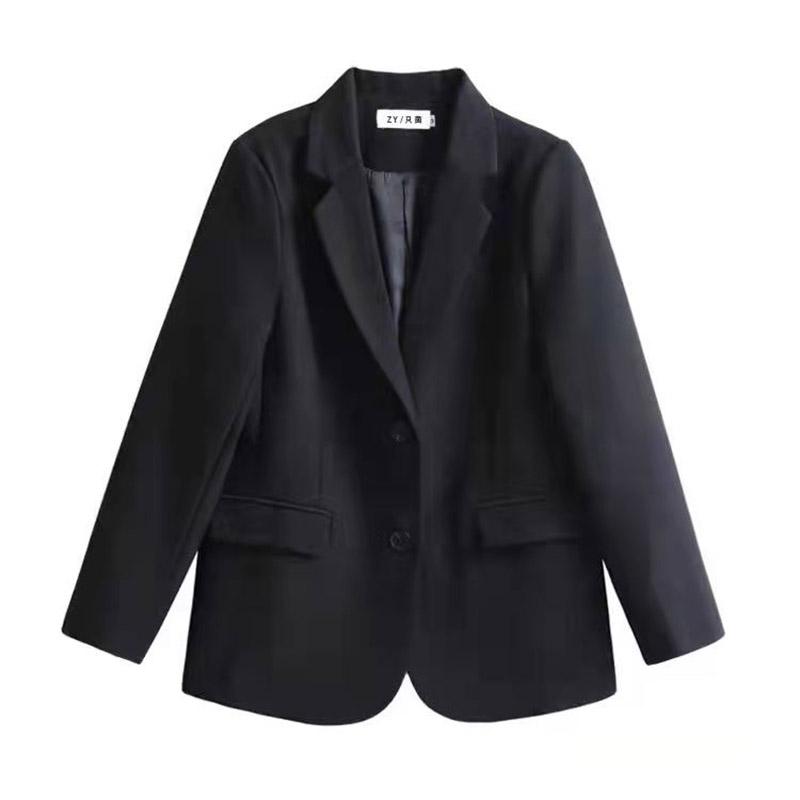 Women's Suit Jacket Black Casual High-end Suit Jacket Slimming Simple Jacket Solid Color Blazer Business Suit for Women