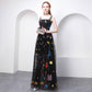 Sling Evening Dress Female Noble Sexy Dinner Fashion Lady Black Dress Long Catwalk