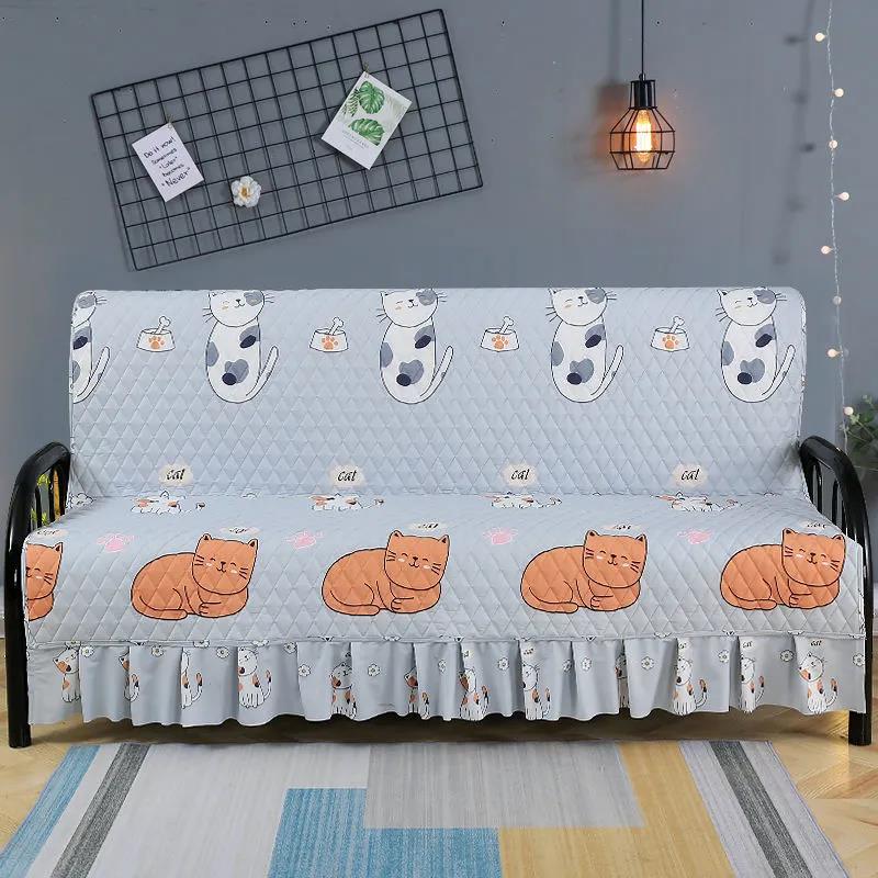 Four Seasons Thickening Universal Cushion Folding Sofa Cover Universal Armless Simple Sofa Bed
