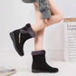 Women's Outdoor Winter Snow Boots Non-slip Warm Boots Fur Short Ankle Boots Slip-on Boots Cotton Boots Plus Size EU35-43