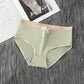 4Pcs/Set Women's Seamless Cotton Panties Solid Color Large Size Mid Waist Causal Soft Briefs