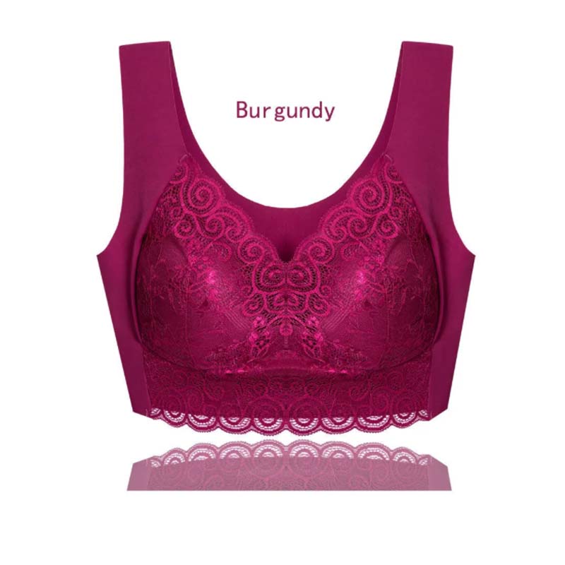 Large Size Lace Adjustable Underwear Gathered Anti-expansion Anti-sagging No Steel Ring Centralized Breathable Comfortable Bra