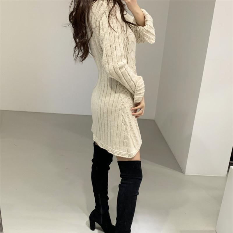 Sweater Dress Women Oversized Cardigan V Neck Sexy Knitwear 2021 Autumn Winter New Fashion Long Sweater Woman Knitted Cardigan Plus Size Sweaters