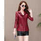 Women's Sheepskin Leather Jacket Autumn and Winter Short  Leather Jacket Slim Large Size Motorcycle Motorcycle Jacket   Sheepskin Coats