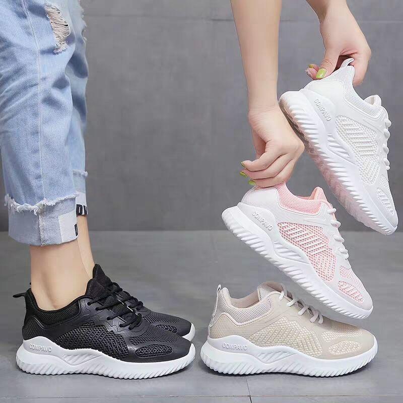 Spring White Shoes Female Students Running Breathable Comfortable Mesh Shoes All-match Casual Sports Shoes