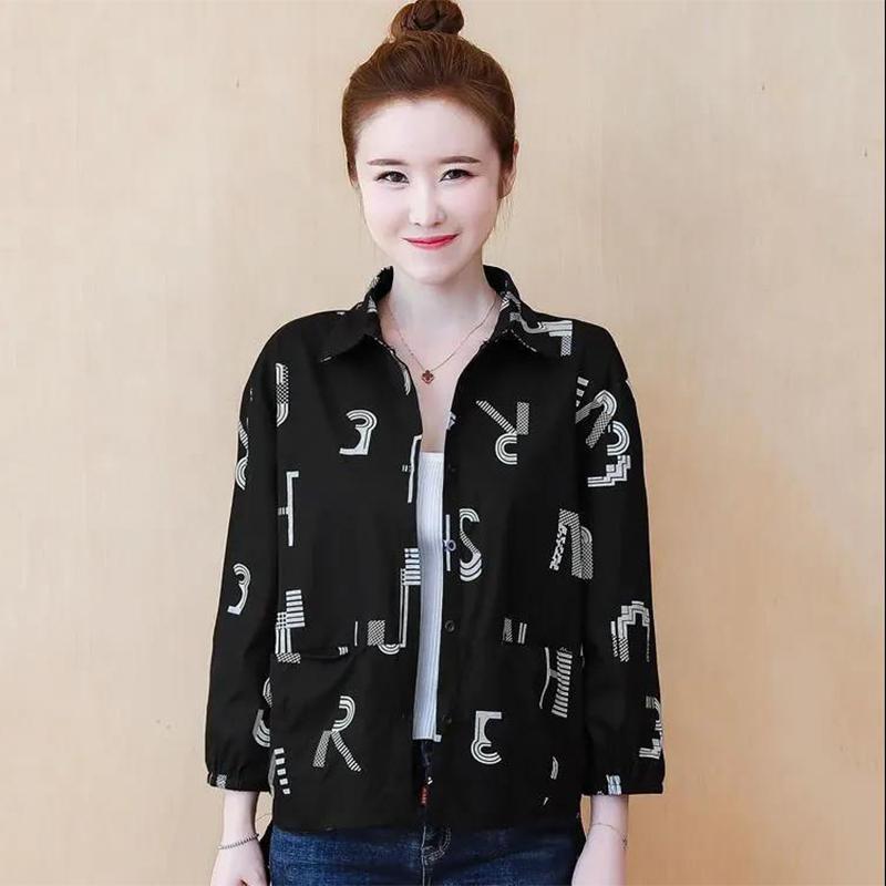 Vintage Autumn Ladies Jacket Flower Print Women Fashion Zipper Up Long Sleeve Casual Coat Slim Basic Bomber Jackets