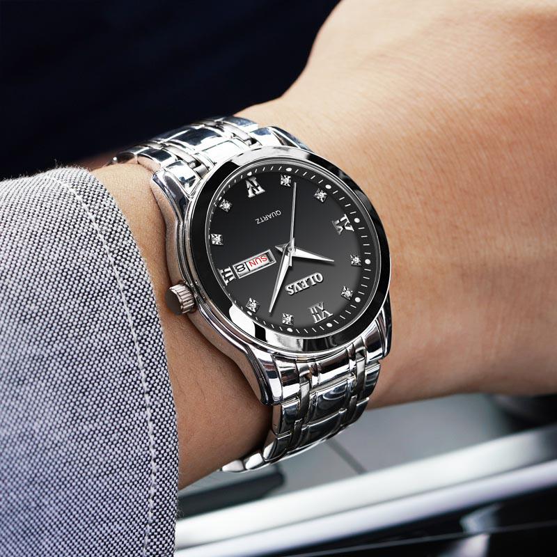 Men Waterproof Stainless Steel Fashion Sport Quartz Watch Clock Mens Watches Luxury Man Wristwatch