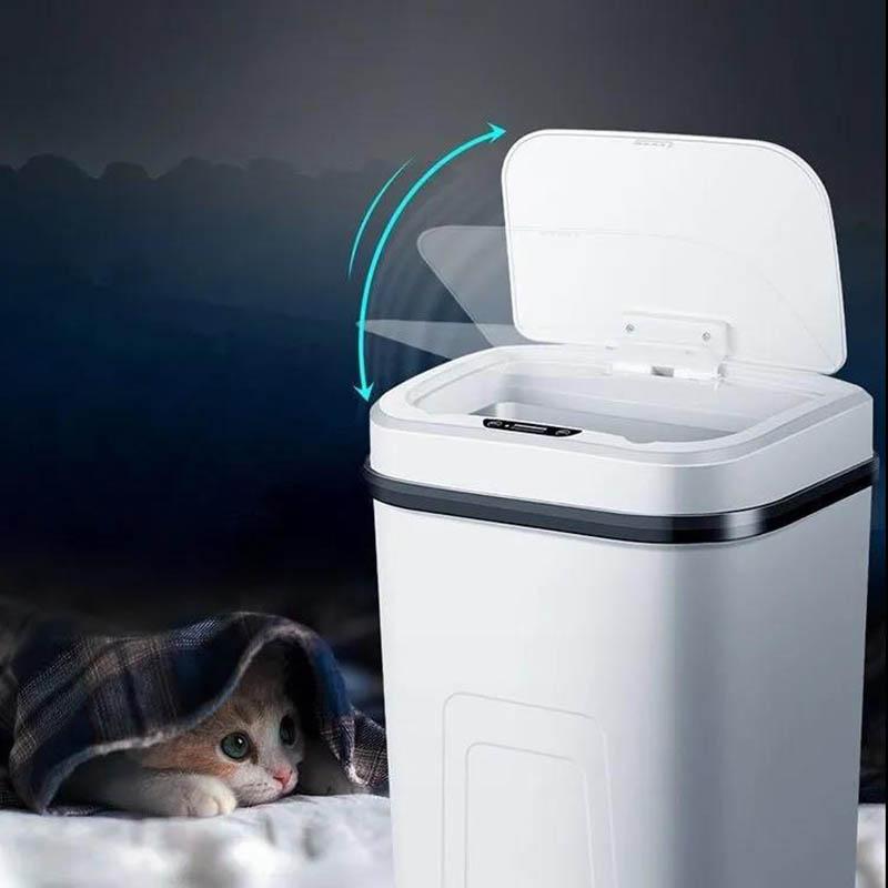 Smart Trash Can Induction Automatic Household Living Room Bedroom Bathroom with Lid Charging Trash Can Large