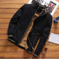 Autumn and Winter Men's Jacket Stand Collar Casual Loose Middle-aged Plus Velvet Thick Thermal Insulation Cotton Coat